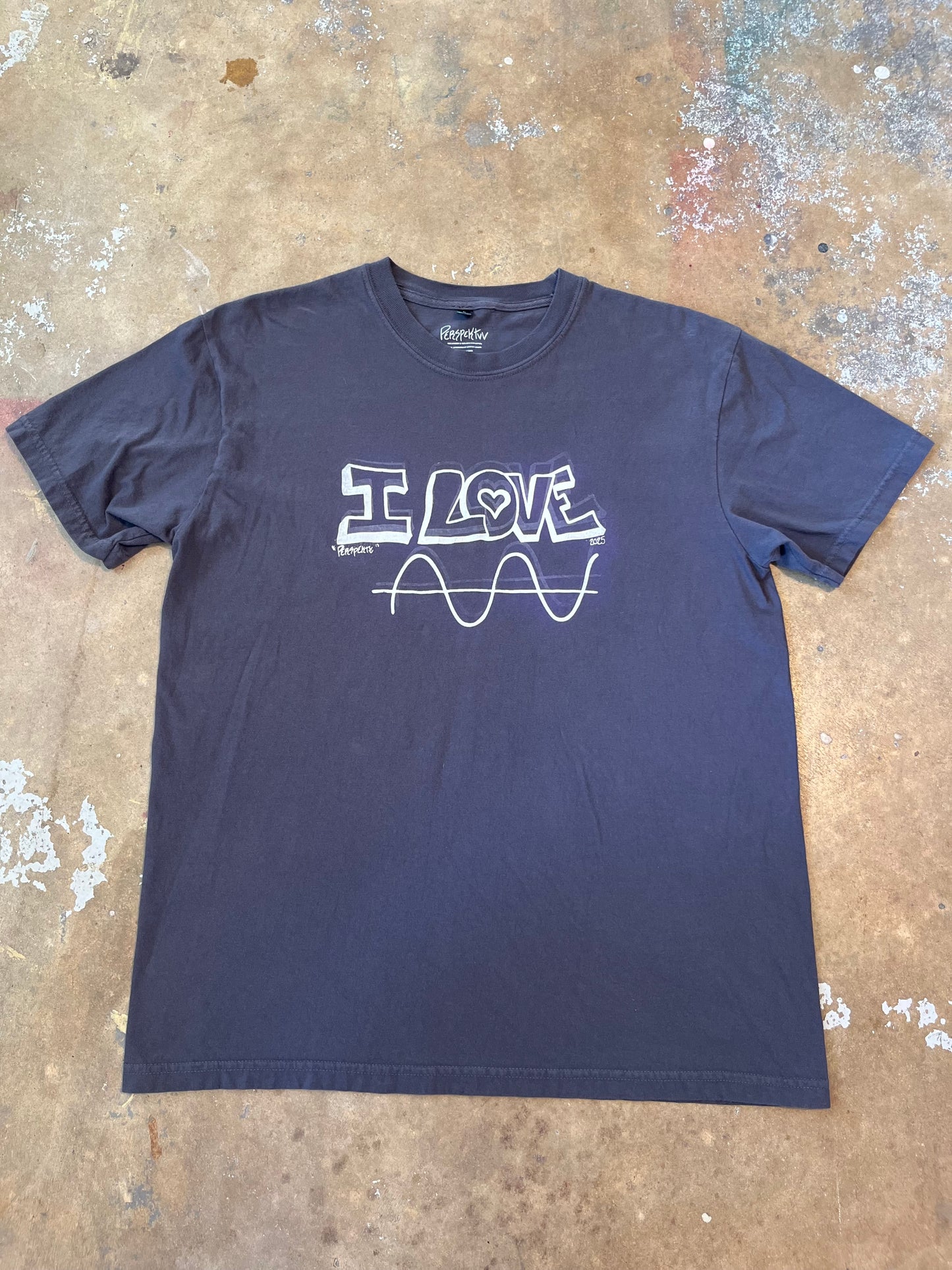 "I Love Sine Wavs" white Print