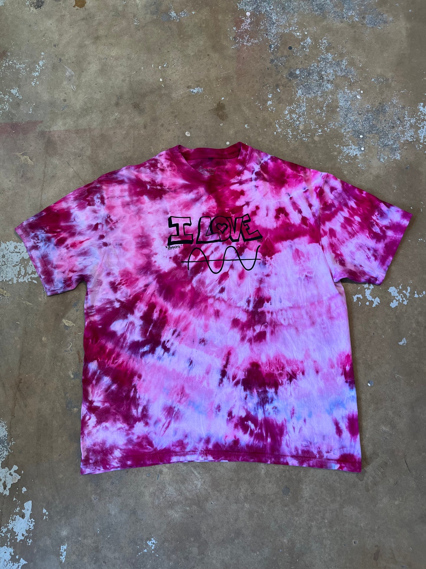 "I Love Sine Wavs" Tie Dye Tee