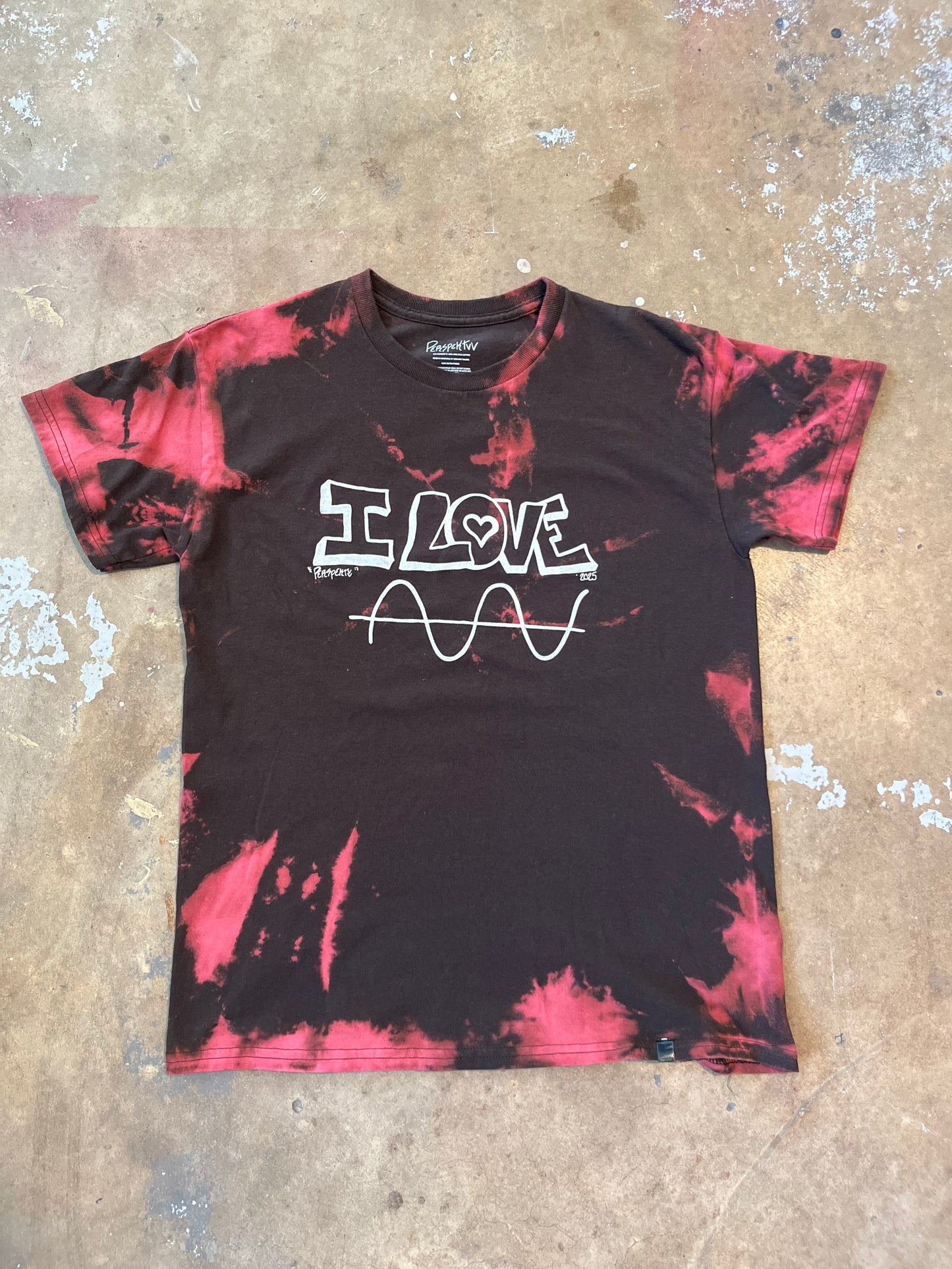 "I Love Sine Wavs" BleachDye Tee